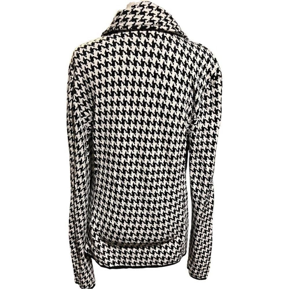 Kate Hill houndstooth full zip up cardigan jacket size Large - Picture 4 of 8